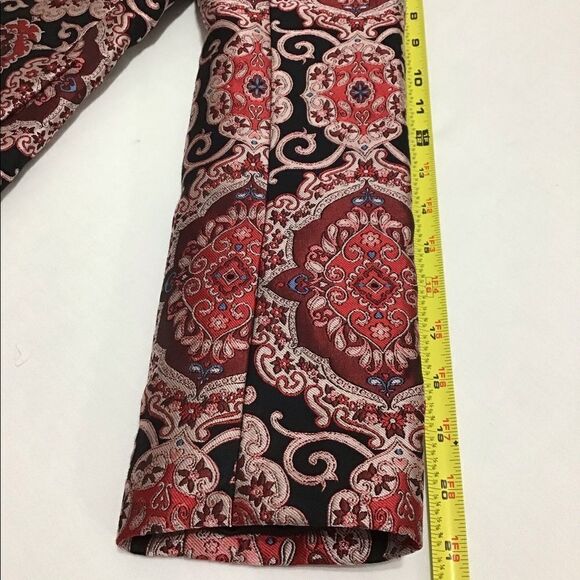 kate spade Red Runway Medallion Jacquard Pantsuit Blazer Size 2 Trousers Size 0 - Picture 11 of 16